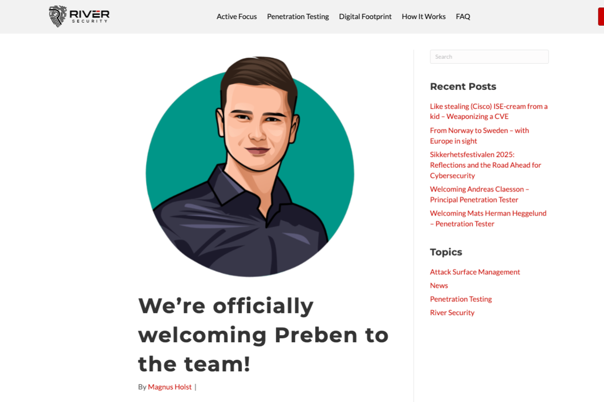 We're officially welcoming Preben to the team!